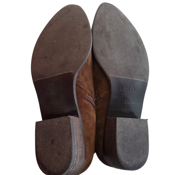Gabor Suede Zipper Ankle Boots - Picture 7 of 10